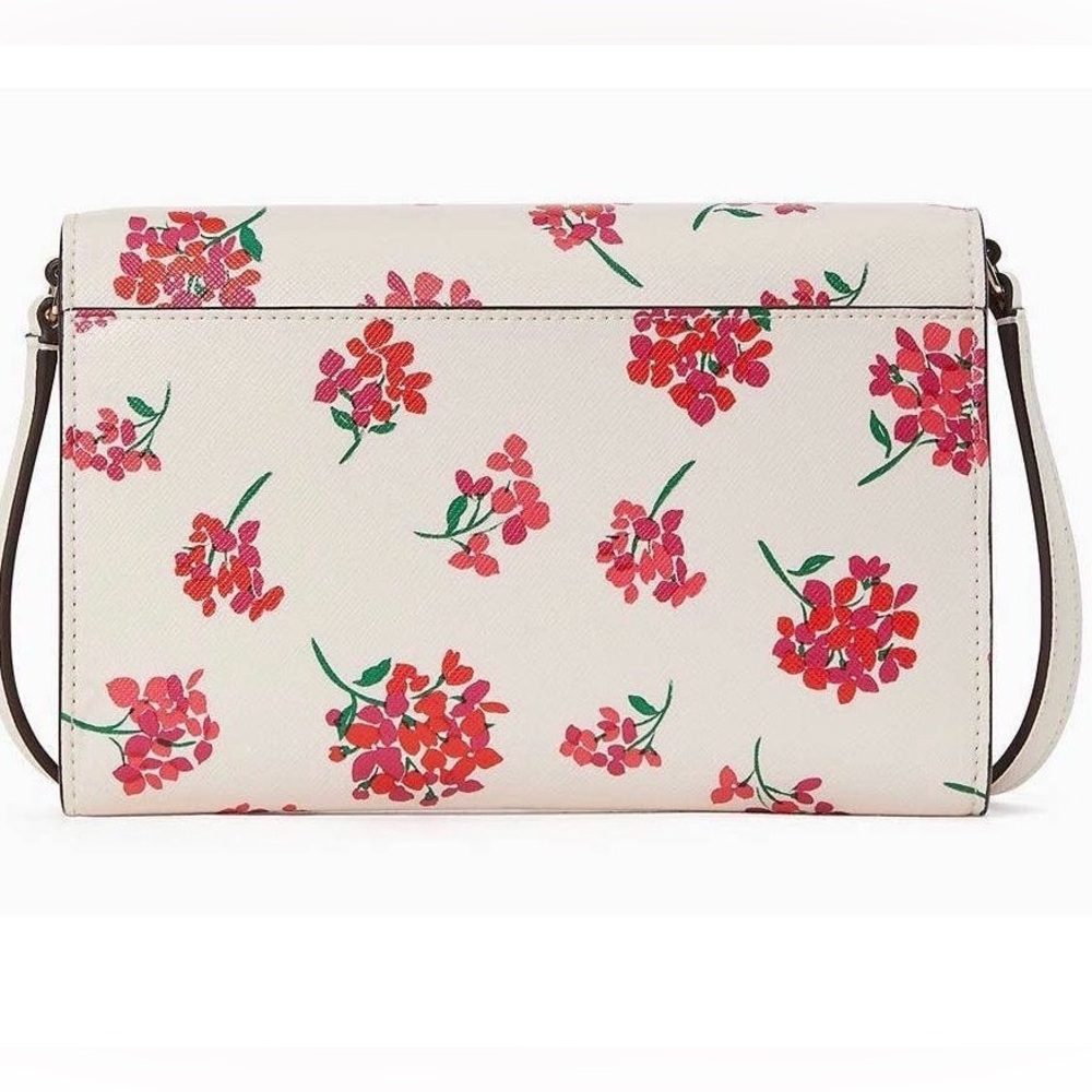Kate Spade Perry White Leather Floral Crossbody Bag - EUC - Retails $239 - Picture 3 of 16